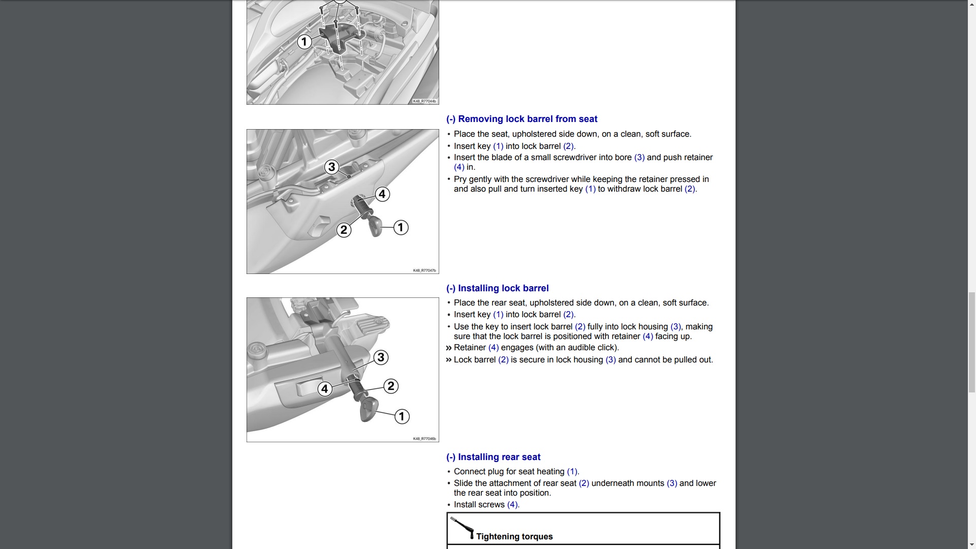 BMW K1600GT / K1600GTL Workshop Service Manual – 2017 K48 (09/2017 Edition) – USB Drive