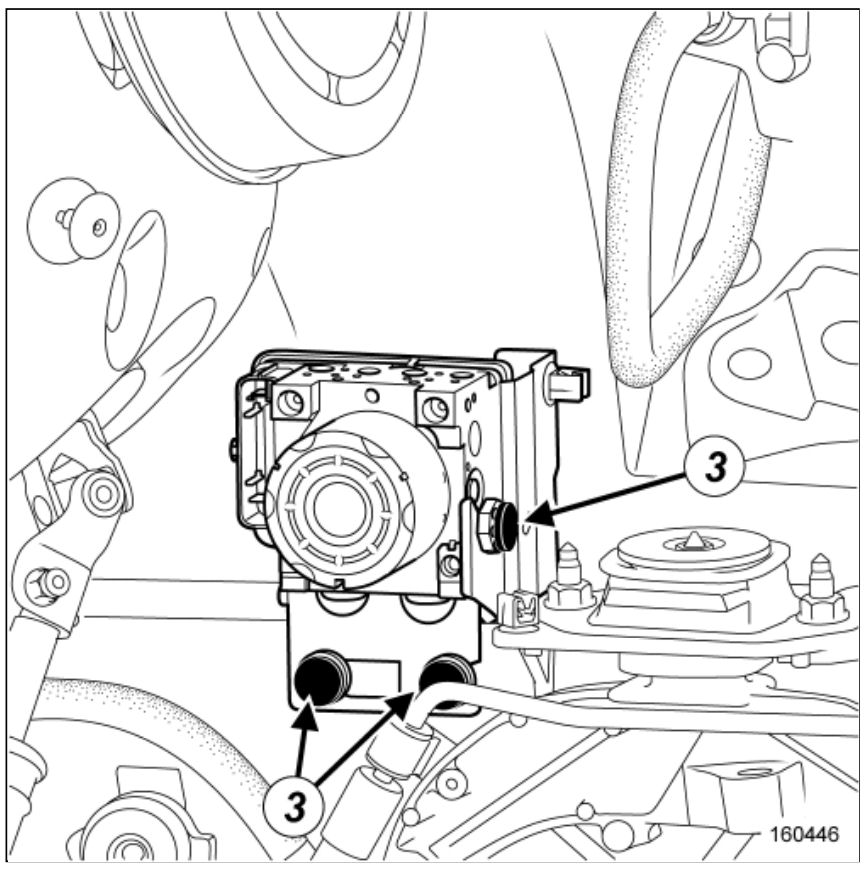 HYDRAULIC BRAKE UNIT: REMOVAL - REFITTING