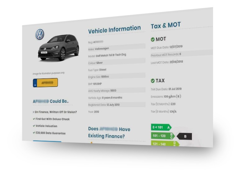 Free Car Data And MOT Search By Registration Number